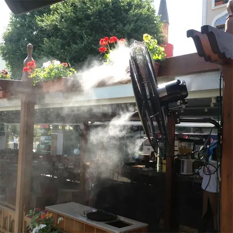 Endüstriyel Vantilatör: kafe buharlı serinletme uygulaması